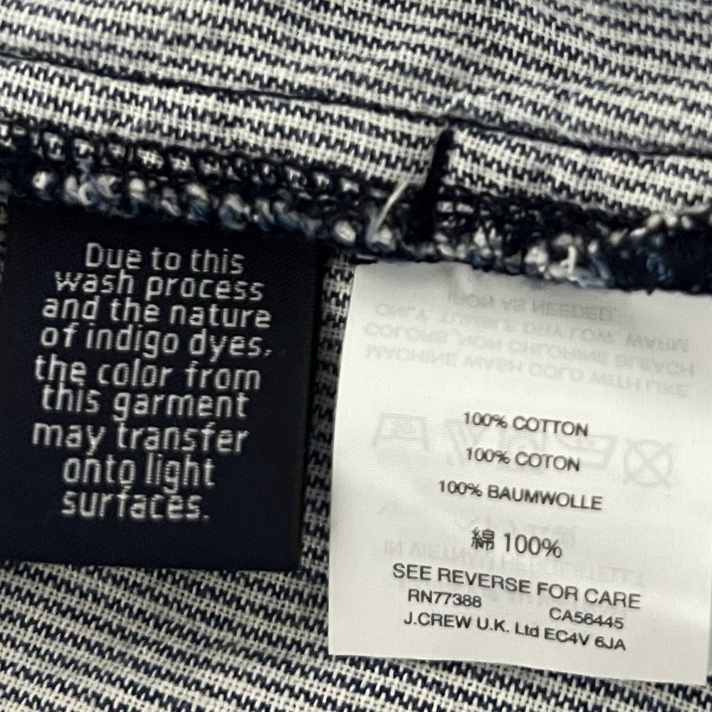 J Crew Drapey Indigo Jacket Womens XL Blue Pockets Cotton Casual - Picture 10 of 14